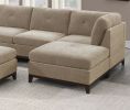 Modular Corner Wedge Sofa Chair, Camel