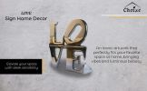 "Love" Word Sculpture Figurine, Aluminum
