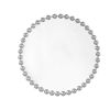 Beaded Round Wall Mirror, 36" Diameter, Silver