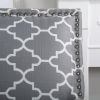 Geometric Print Accent Chairs, Set of 2, Grey and White