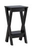 X-Leg Accent Side Table, 11.75" x 11.75" x 21", Red Cocoa