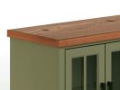 Electric Fireplace TV Console, 97", Sage Green