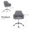 Adjustable Home Office Swivel Chair, Gray Fleece