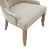 Button Tufted Captain Accent Chair, Cream