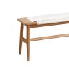 Solid Oak Wood Bench, 31.5" x 11.81" x 15.98"