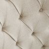 Button Tufted Captain Accent Chair, Cream