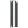 Iron Wall Mirror, Rectangle, 11.8" x 39.4", Black