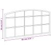 Iron Arched Wall Mirror, 23.6" x 11.8", Black