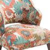 Open Backed Print Accent Chair