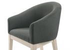 Neroli Barrel Accent Chair, Set of 2, Charcoal Gray Fabric