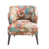 Open Backed Print Accent Chair