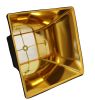 Slant Square Bell Hardback Lampshade, Black with Gold Lining