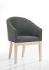 Neroli Barrel Accent Chair, Set of 2, Charcoal Gray Fabric