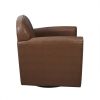 360 Degree Swivel Arm Chair, Faux Leather, Cognac