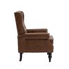 Button Tufted Lounge Armchair, Brown