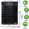 Dry Erase Weekly Meal Planner for Refrigerator, 8.5" x 12", Magnetic, Black