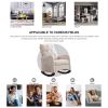 Modern High Back Lounge Arm Rocking Chair, White