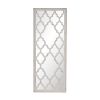 Design Paring Arabesque Pattern Mirror, 23.6" x 59.4", Distressed White