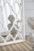 Design Paring Arabesque Pattern Mirror, 23.6" x 59.4", Distressed White