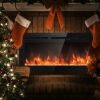 Recessed Electric Insert Wall Mounted Fireplace, 50 Inch