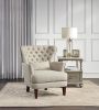 Traditional Luxury Accent Chair, Beige