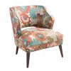 Open Backed Print Accent Chair