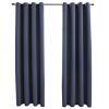 Blackout Curtains with Rings, 54" x 63", 2 Panels, Anthracite