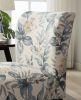 Print Fabric Armless Contemporary Accent Chair