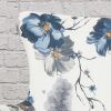 Modern Accent Armchair, 30.25" Long x 30" Wide x 36.25" High, Blue & Gray Floral