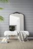 Arched Full Length Mirror, 66" x 36", Black Iron Frame