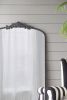 Arched Full Length Mirror, 66" x 36", Black Iron Frame
