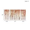 Autumn Forest Triptych Canvas Wall Art Set, 3 Pieces, Spice Colors, Frameless
