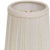 Slant Chandelier Lampshade with Flame Clip, Set of 6, White