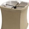 Soft Box Chandelier Lampshade with Double Flame Clip, Dune (Set of 6)