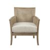 Diedra Cane Armchair with Fabric Seat