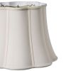 Slant Scallop Lampshade with Washer Fitter, Cream