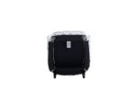 Modern Accent Armchair, White, Blue, Gray Floral Print Linen