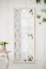 Design Paring Arabesque Pattern Mirror, 23.6" x 59.4", Distressed White