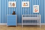 "Be Brave Little One" Wall Art Prints, 3 Piece Set, 18" x 14", White Frame