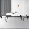 Mid-Century Modern Upholstered Dining Chairs, Set of 6, Light Grey