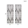Laser Cut Wood Panel Wall Art, 36" x 12", 2-Piece Set, Grey Finish