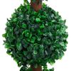 Artificial Ball Shaped Boxwood Topiary with Pot, 35.4" Tall