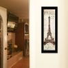 "Paris Panel" Wall Art Print, 8" x 23", Black Frame