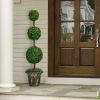 Artificial Topiary Triple Ball Tree Plant, 4 Ft. Tall