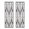 Laser Cut Wood Panel Wall Art, 36" x 12", 2-Piece Set, Grey Finish