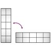 Iron Wall Mirror, Rectangle, 11.8" x 39.4", Black