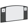 Iron Arched Wall Mirror, 23.6" x 11.8", Black