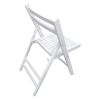 Slatted Wood Folding Chairs, Set of 4, White