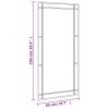 Iron Wall Mirror, 19.7" x 39.4", Black