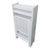 Slatted Wood Folding Chairs, Set of 4, White